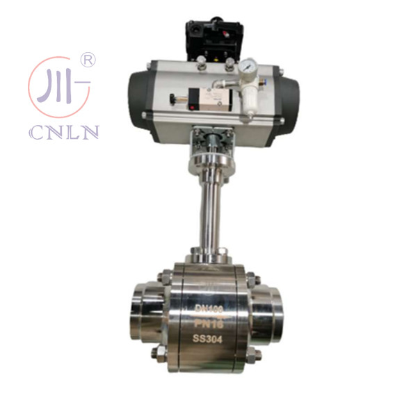 CDQ661F Kryogeniczny zawór kulkowy pneumatyczny ze stali nierdzewnej dla LNG/LOX/LN2/LAR/LCO2 -196`~+80 °C